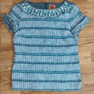 Tory Burch Size 2 Turquoise color top